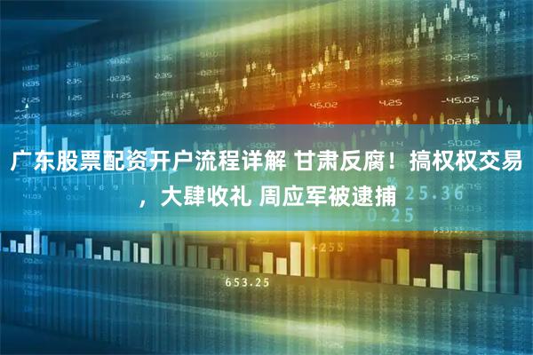 广东股票配资开户流程详解 甘肃反腐！搞权权交易，大肆收礼 周应军被逮捕